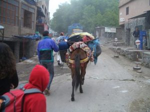 Walk up to Kasbah from Imlil