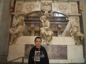 Tom in front of Gallileo’s tomb