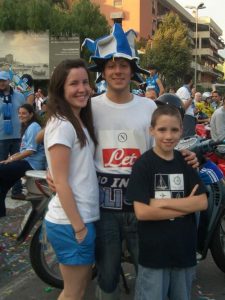 A Napoli fan with the kids