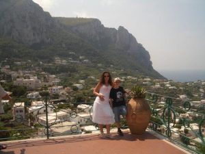 View from Capri down to harbour