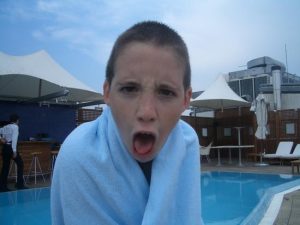 Tom enjoying the pool