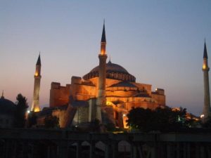 View of Aya Sophia from roof terrace