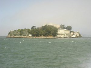 Ferry approaching Alcatraz