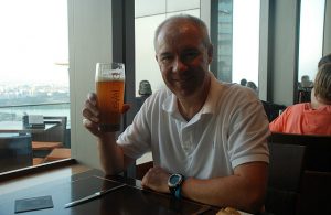 Mark happy with his pale ale.