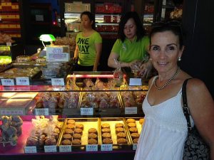 Moon cakes with lotus paste.