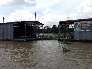 Catfish farm on Mekong River