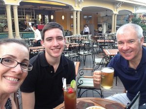 Drinks at the Rex Rooftop Garden.