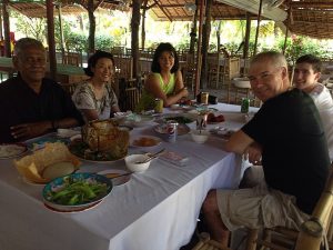 Our Mekong group at lunch.