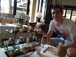 Tom’s first High Tea..in Bali no less!