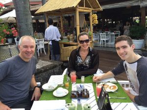 First morning b’fast by the beach and pool