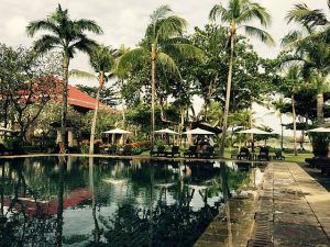 Serene mornings by the pool