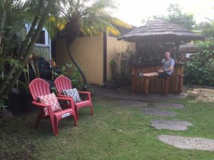 The courtyard at Nalu Kai Lodge.