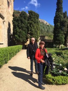 Mark and Jude in the gardens.