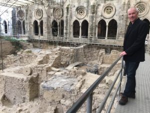 The archeological dig at the Cloisters.