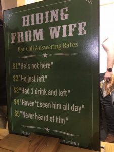 A funny sign at the Beer Festival.