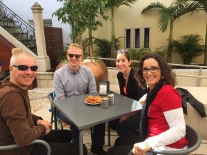 Us & 1 of the twins & husband at Pasteis de Belem.