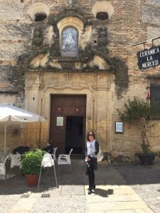 Mary outside the Convent of silent nuns.