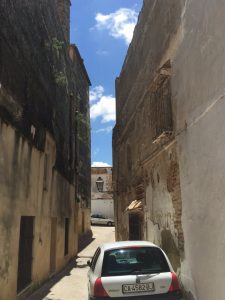 Very narrow lanes in Arcos Old Town.