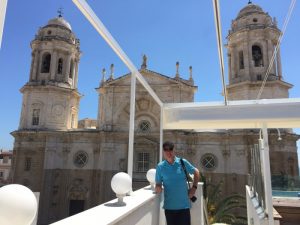 Mark with Cathedral in background.