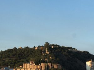 The Castillo de Gibralfaro from our hotel.