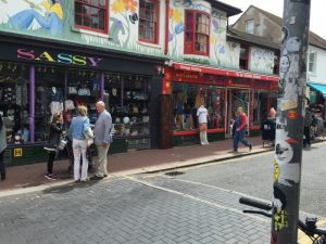 Quirky mix of shops in North Laine.