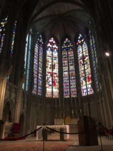 Beautiful windows in St Nazaire.