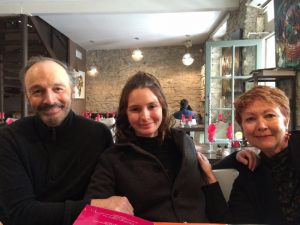 Gordon, Astrid and Jude at lunch.