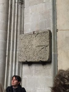 Part of tomb of Simon de Montfort.