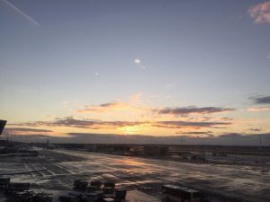 Frankfurt Airport: my first European sunrise!