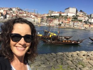 Walking along the Douro.