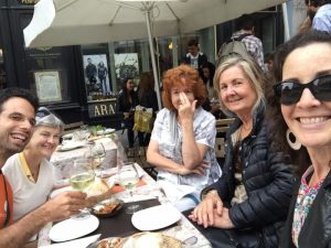 Food & wine tour. Pedro, our guide, Anne, Phil and Christine.