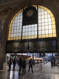 Old clock at the station.