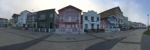 Art Nouveau houses in Nova Costa, Aveiro.