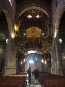 Mark and guide, John, inside Cathedral of Braga.