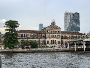 Grand old buildings lining the river