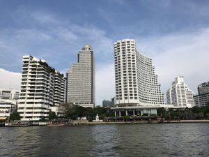 View from shuttle boat on the way home