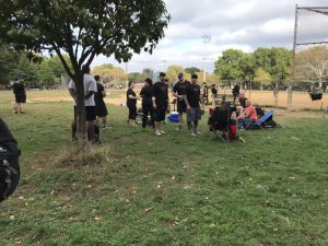 A local game of baseball