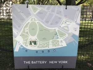 Map of the Battery Park area