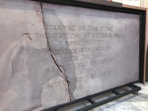 Stone from inauguration of George Washington