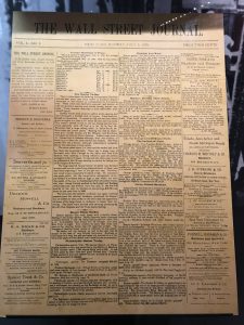 The 1st edition of the WSJ