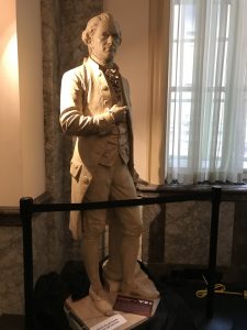 The plaster cast used for the Hamilton statue