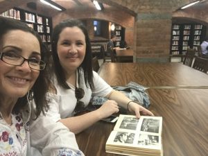 Part of our walking tour stop at the Library