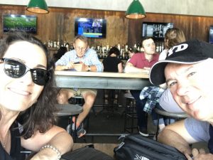 Us waiting for lunch at Brighton at the Wharf.