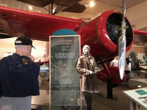 Mark checking out Amelia Earhart’s plane