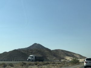 Lunar landscape on way fro Vegas to Santa Monica