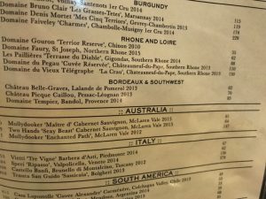 OMG! Check out the Aussie wine offering!