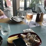 Oysters and Prosecco for lunch at the ‘Boatshed’.