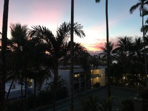 Pretty sunset from our balcony.