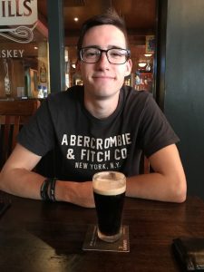 Tom’s first Guinness!