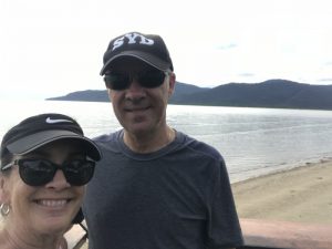 Us on our walk along Trinity Inlet.